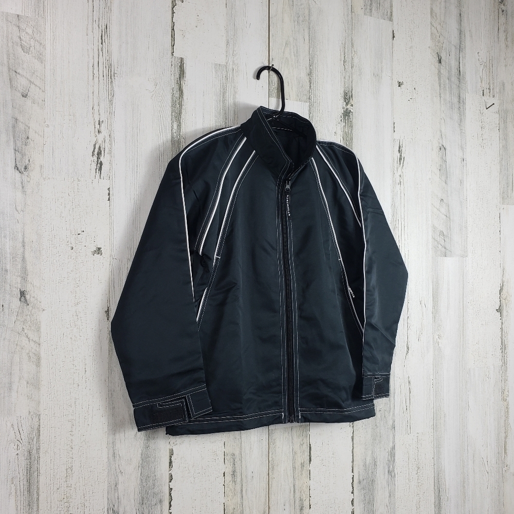Boys stormtech performance black, white light jacket youth size small